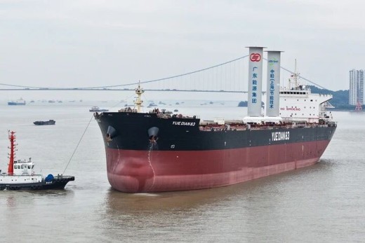 全国产化首套移动式大型旋筒风帆正式实船应用